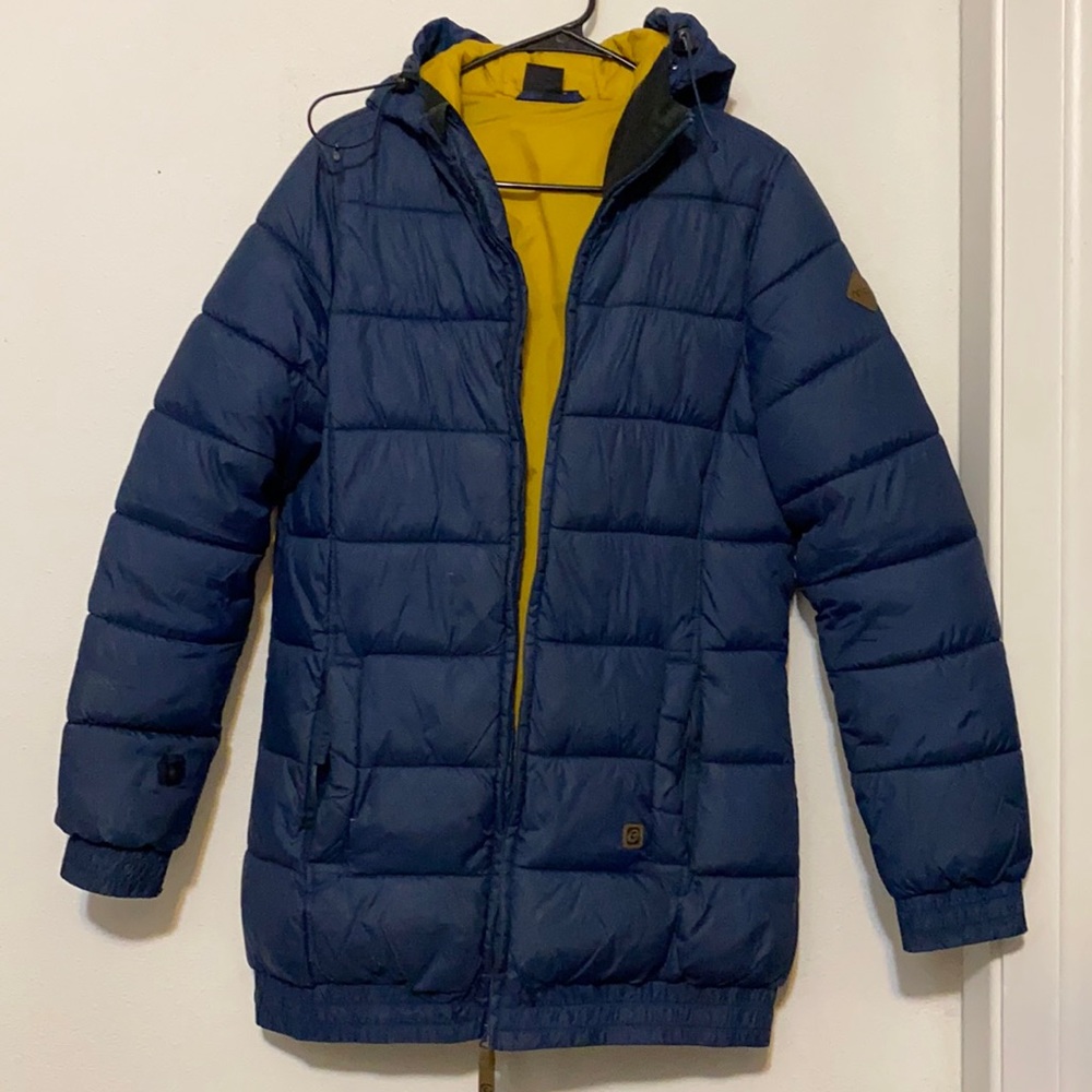 Thick long winter puffer coat